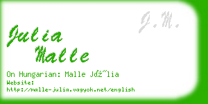 julia malle business card